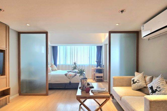1br studio service apt near Jiangsu Rd Station(Line 2/11)