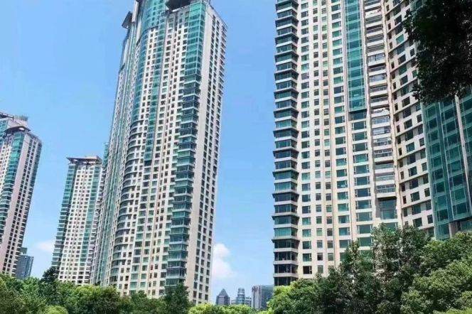 modern big 2brs floor heating modern furniture good river view in Shimao Huang pu river