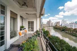 huge unique 1 bedroom nice terrace beside Su zhou river open kitchen 24.5K