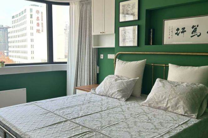 High-rise 2br near Line 1/7 Changshu Road St, Line 2/7/14 Jing`an Temple