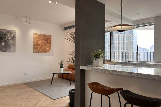 Highrise 1BR Apt | Hengshan rd L1 & SH Library L10 | Open balcony+Heating