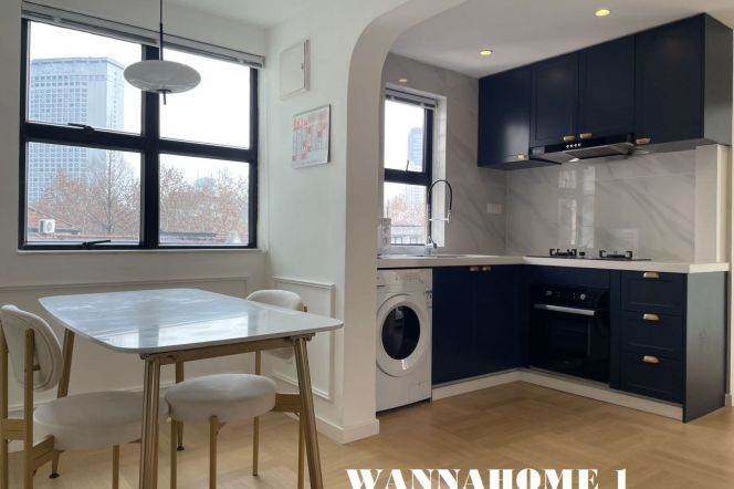 Jing An Temple+Really Bright&Modern&Spacious 2Bdrs 1Bath Apt+Grand Plaza+IAP+Top Compound