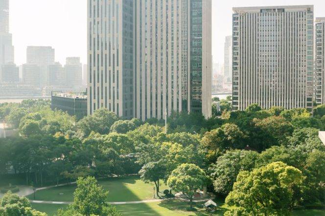 modern big 3brs big living room western kitchen river view beside Huang pu river 