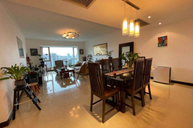 modern big 3brs big living room western kitchen river view beside Huang pu river 