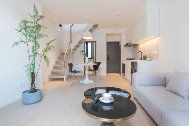 modern big duplex 1 bedroom floor heating in Jing an temple line 2,7,14 only 12.5K