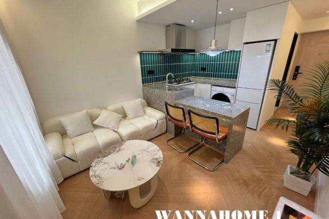  Spacious&Modern&Quiet 1Bdr 1Bath Apt+L2/11 Jiang Su Rd Metro+6F Walk Up