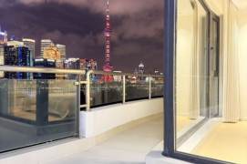 modern huge 4brs floor heating big terrace great river view beside Huang pu river 67K