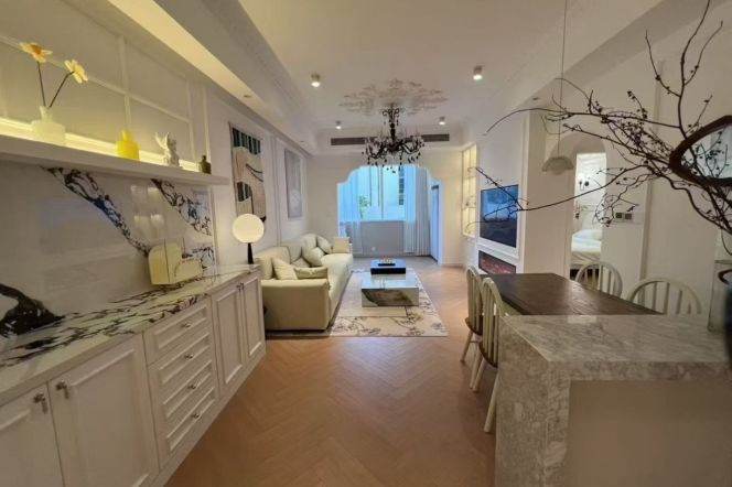 Wanhangdu rd/Wuding rd floor heating 3br/2lv/2ba apt wt garden; L14