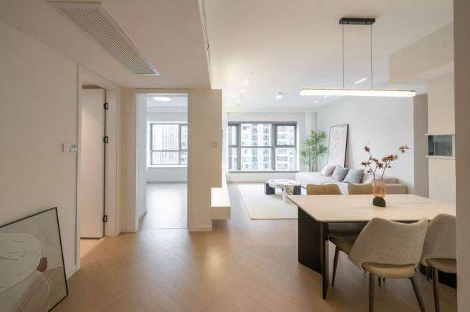 modern 2brs floor heating nice furniture in most popular compound Jing an temple line 2,7,14