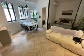 Nice floor heated 1+1br with garden near jiangsu rd station for long&short rent