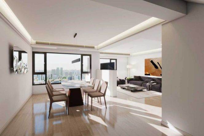 brand new duplex 4 brs floor heating modern furniture near Huang pu river line 10