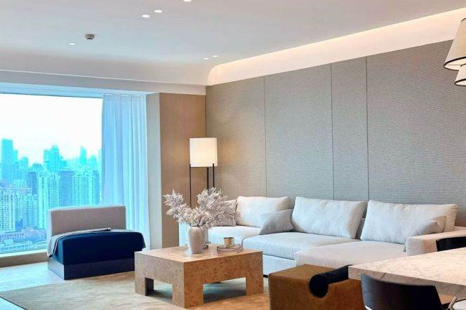 Lujiazui/3br3bt/central AC/floor heat/oven/dishwasher/tennis court/pool