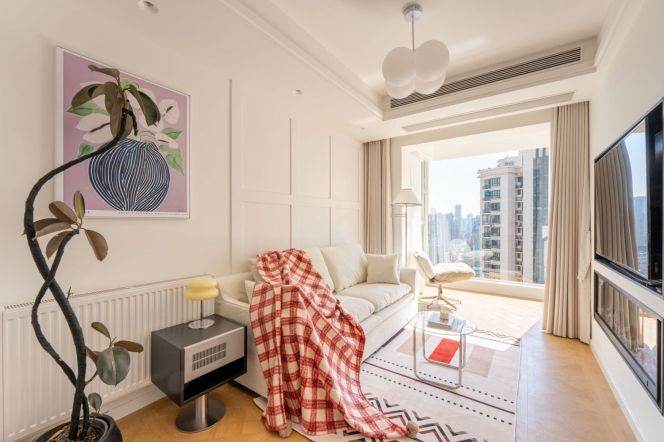 River View Modern 1Bed French Window@Zhongtan Road Metro 3/4