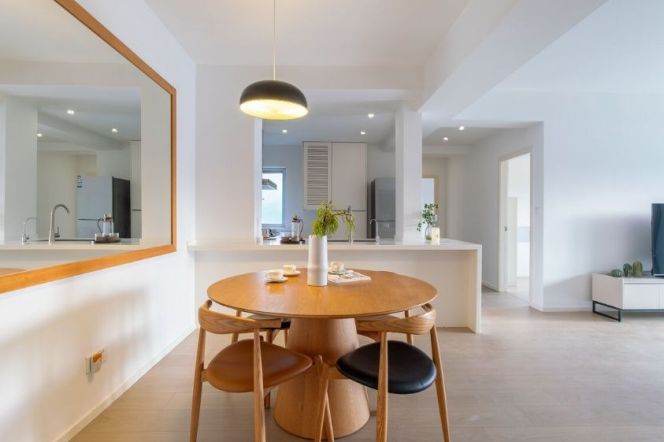 modern 2brs floor heating open balcony near Shanghai library 23K