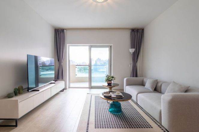 modern 2brs floor heating open balcony near Shanghai library 23K