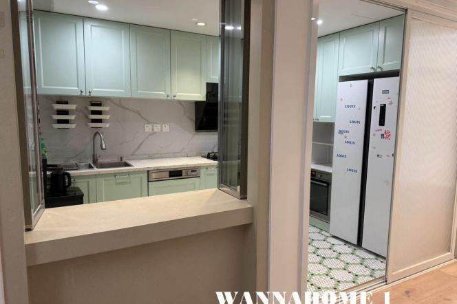Awesome View+Top Compound+Jing An Temple+ Modern&Spacious&Bright 2Bdrs 2Baths Apt+Free Club 