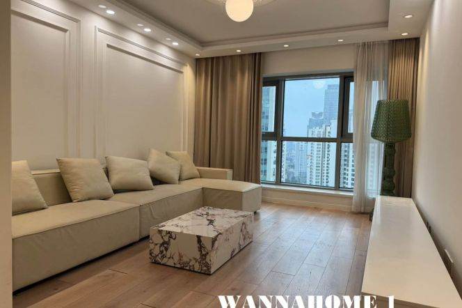 Awesome View+Top Compound+Jing An Temple+ Modern&Spacious&Bright 2Bdrs 2Baths Apt+Free Club 