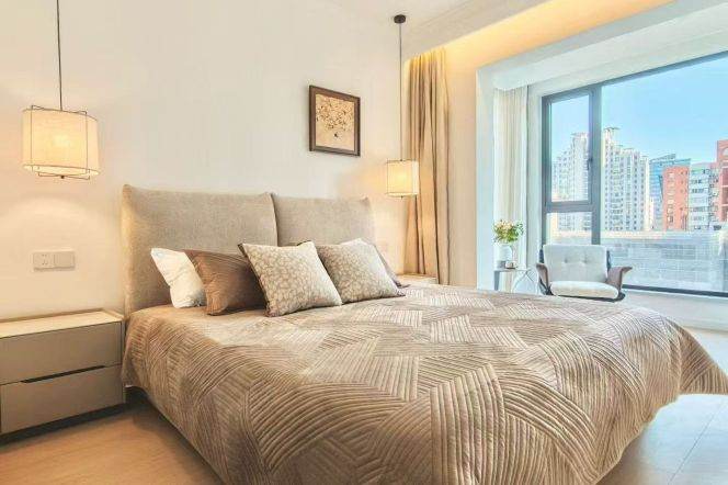 modern 2brs floor heating beside Su zhou river and metro line 13 only 17.3K