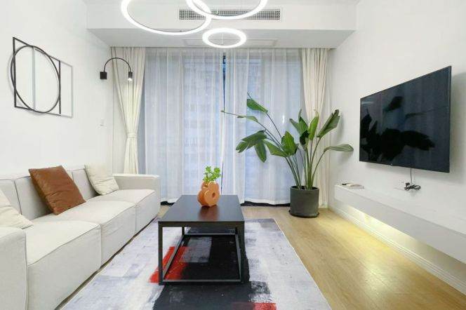2 Brs, 2 Baths, with Open Balcony/Floor Heating/Central ac, 100 sqm @ Jiangsu metro L2&11