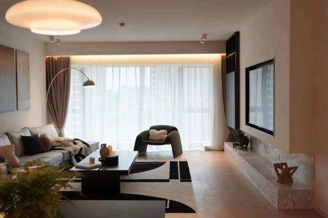 brand new super modern 3brs floor heating modern furniture beside Huang pu river