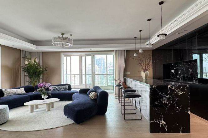 modern huge 3brs floor heating open balcony good river view beside Huang pu river IFC 