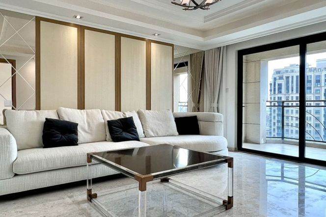modern duplex 4brs pehouse floor heating terrace nice view beside Huang pu river line 7,12