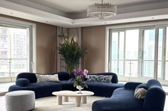 modern huge 3brs floor heating open balcony good river view beside Huang pu river IFC 