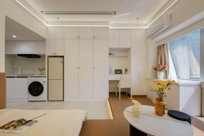 1br, floor heating, 200m to the Bund, Lujiazui Center, Dryer,Key, 7.2K