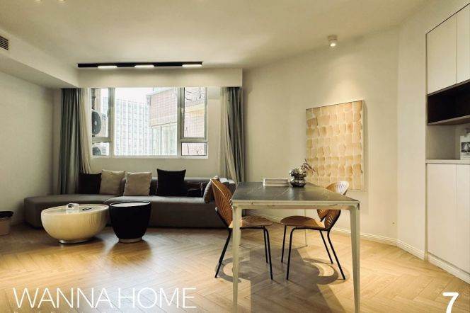 Garden Compound/Xujiahui CBD/Balcony/Huge Living+Dining/Heater/Cozy2br