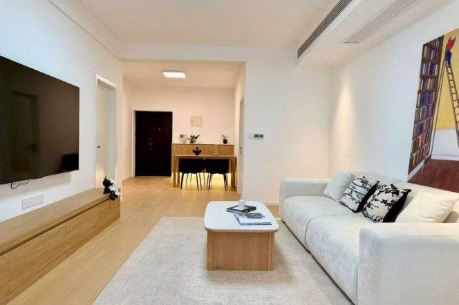 zhongshan park floor heating 2BR/big living room@L2/3/4