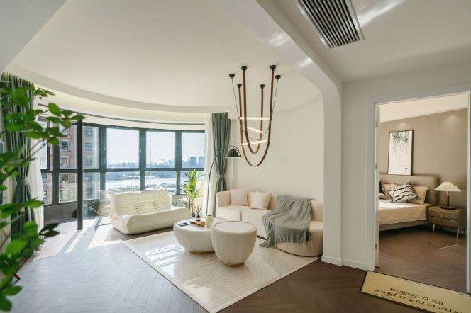Brand new decoration 2brs with floor heating and river in beside e beautiful Huang pu river