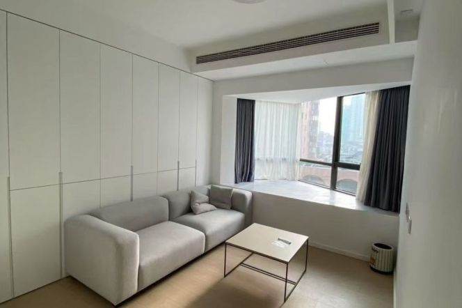 Great Building+Modern&Spacious&Really Bright Elevator 1Br Bath Apt+West Nanjing Rd CBD
