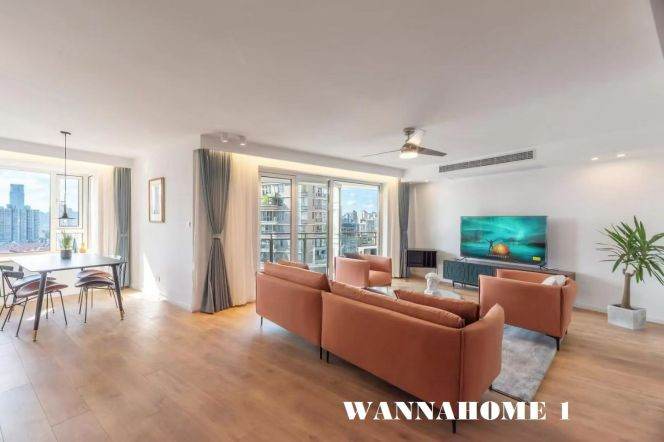 Bright&Spacious 3Bdrs 2Baths Apt+Awesome Su Zhou Creek View+L13 Wu Ning Rd/Top Compound