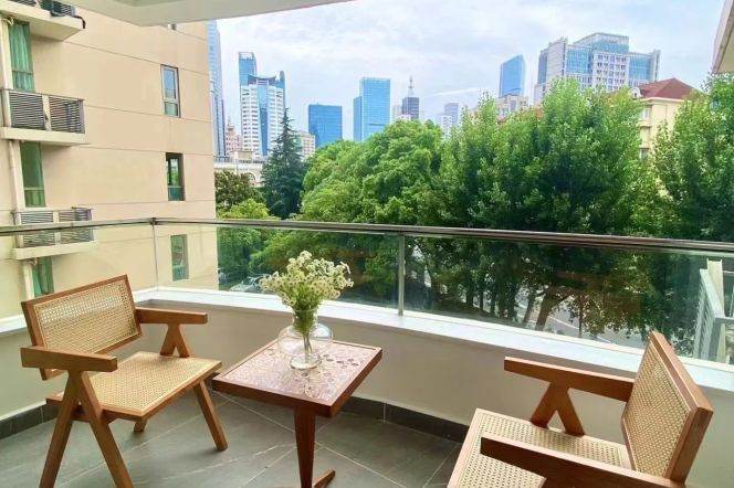 modern big 3brs floor heating open balcony near Jing an temple 