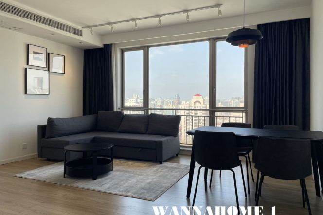 Awesome View+Great Compound+Spacious&Modern&Bright 1Bdr 1Bath Apt+Jing An Temple