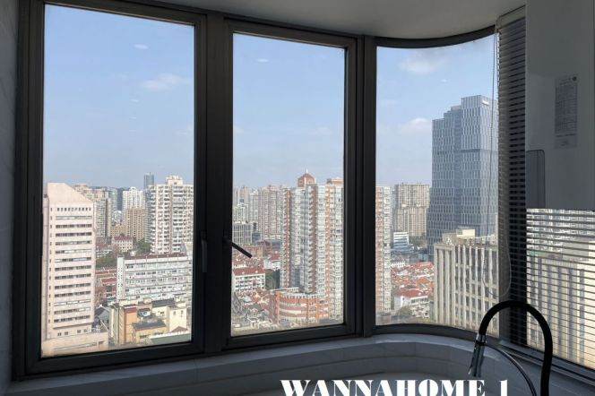 Awesome View+Great Compound+Spacious&Modern&Bright 1Bdr 1Bath Apt+Jing An Temple