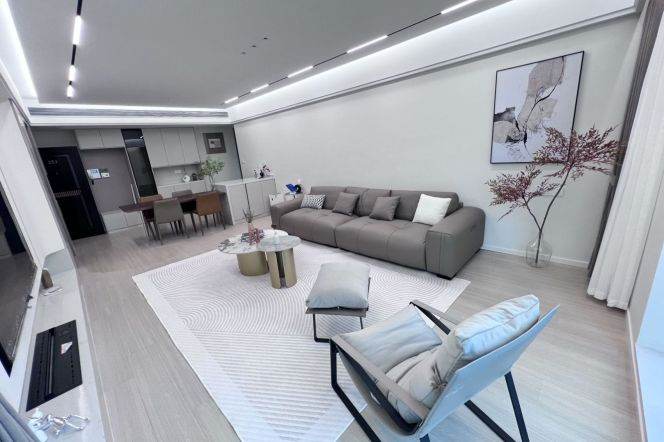 Lujiazui/2br2bt/central AC/floor heat/club/tennis court/pool/gym/oven/dishwasher