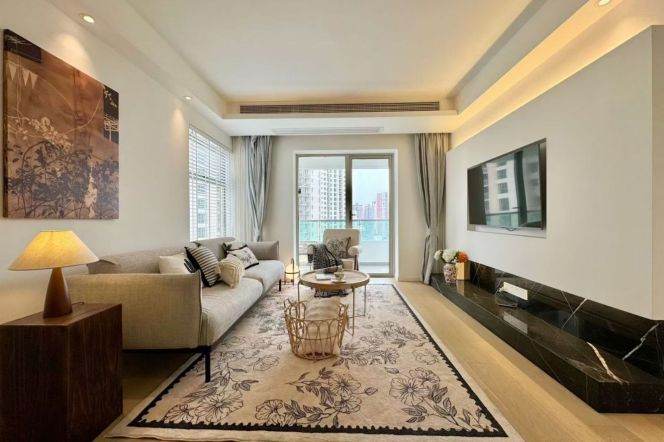 Changping Rd metro/2br2bt/central AC/floor heat/oven/dishwasher/free club/tennis court