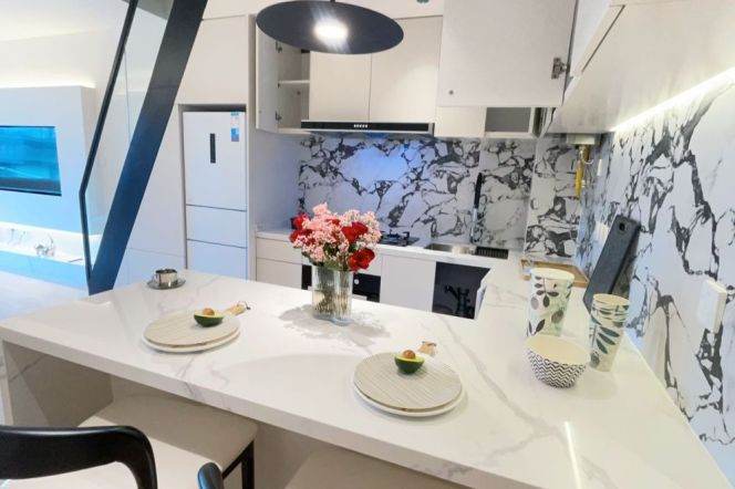 Modern 1br/2living &elevator/loft @Jiaotong University & Line 10/11