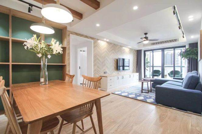 Xujiahui/2br2bt/central AC/floor heat/oven/balcony/dishwasher/bathtub