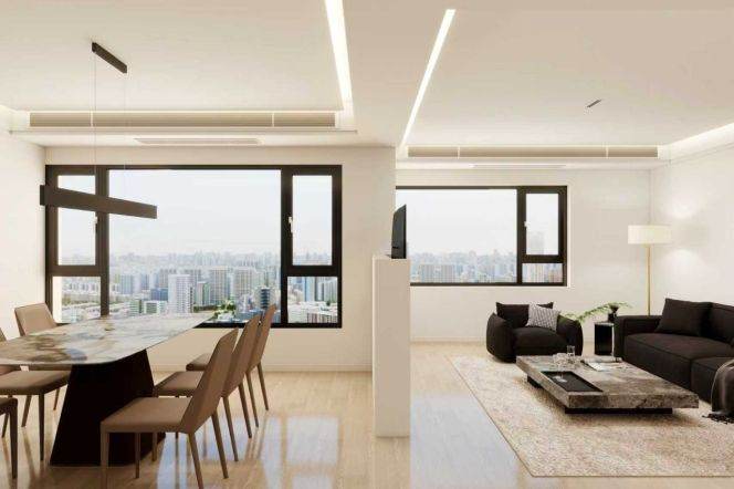 Brand new decoration 4brs with floor heating nearby  Huang pu river 