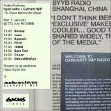 byyb radio x Carhartt WIP: Audio Archives  