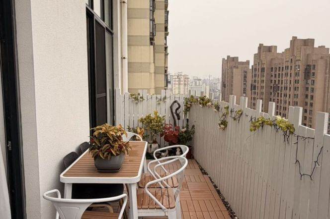 Loft-Style Residence nr Xintiandi: Rare High-Ceiling 2BR with Terrace