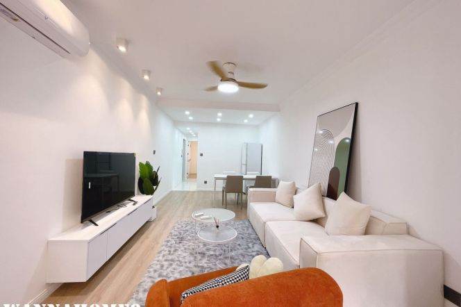 Large size livingr 1bedr I clean entrance 2F INrJiangsuRd metro