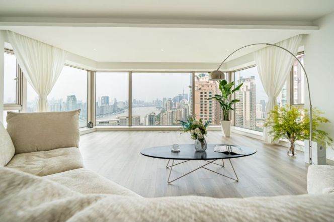 super modern 4brs floor heating modern furniture great river view beside Huang pu river 62K