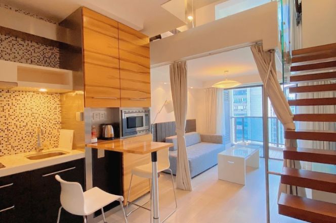 1br elevator-short-term rental available-serviced apartment-3-minute walk to Line 7-Langao Road
