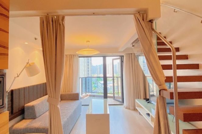 1br elevator-short-term rental available-serviced apartment-3-minute walk to Line 7-Langao Road