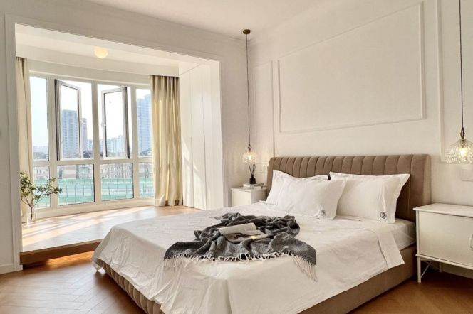 Sunny 2bedrooms elevator Apt+heating+central AC+oven@Hongqiao Rd