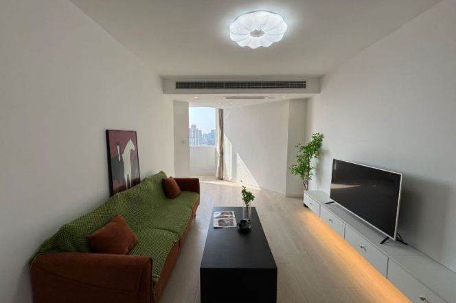 Nice 2bedrooms elevator Apt with central AC near L2/11Jiangsu Rd