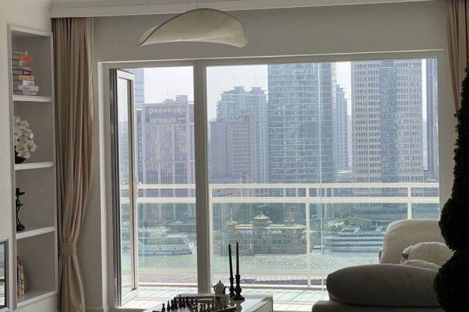 super modern 3brs floor heating open balcony beside Huang pu river and IFC 37K